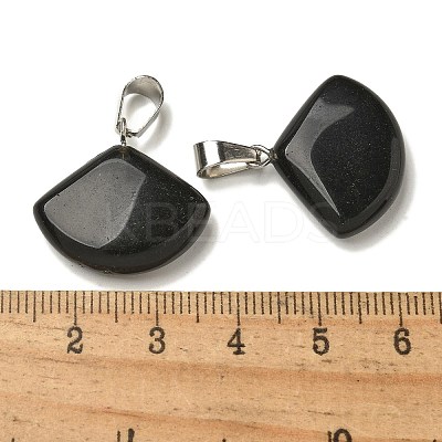 Natural Obsidian Pendants G-Z067-05P-02-1