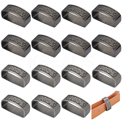 20Pcs 2 Colors Alloy Loop Keepers AJEW-BC0007-14-1
