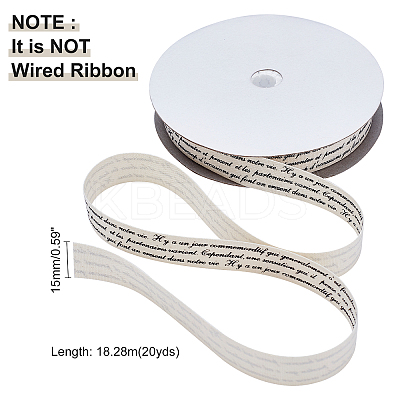 Words Printed Cotton Ribbon OCOR-PH0001-09-1