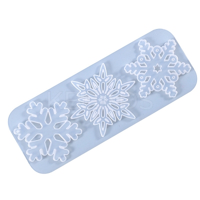 Christmas DIY Snowflake Silicone Pendant Molds DIY-P006-31-1