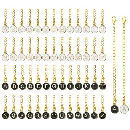 52Pcs 52 Styles Alloy Enamel Pendant Decorations HJEW-CJ00016-1