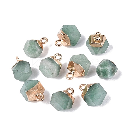 Natural Green Aventurine Pendants G-N359-18G-08-1