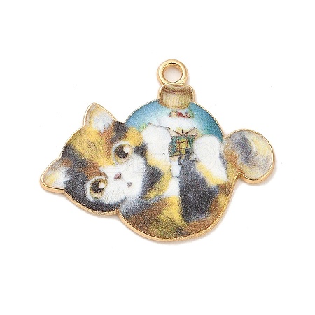 Christmas Alloy Enamel Pendants ENAM-K069-43E-01-1