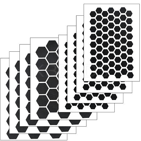8Pcs 2 Styles PEVA Rubber Anti-Slip Hexagonal Phone Grip Tape Stickers for Phones AJEW-SP0002-64B-02-1