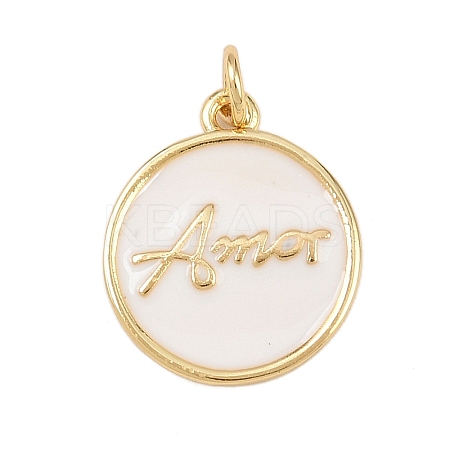 Brass Enamel Pendants KK-L251-02G-B04-1