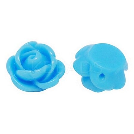 Rose Flower Opaque Resin Beads X-CRES-B1029-A57-1