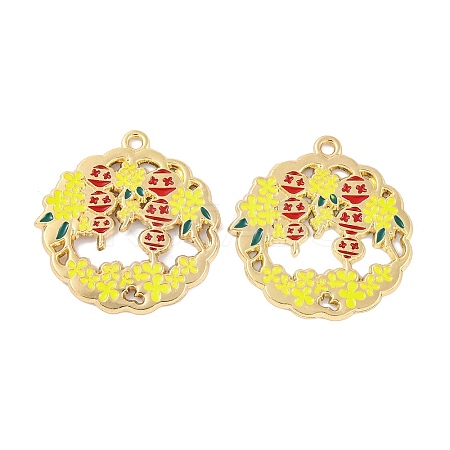 Rack Plating Alloy Pendants FIND-M020-06G-02-1