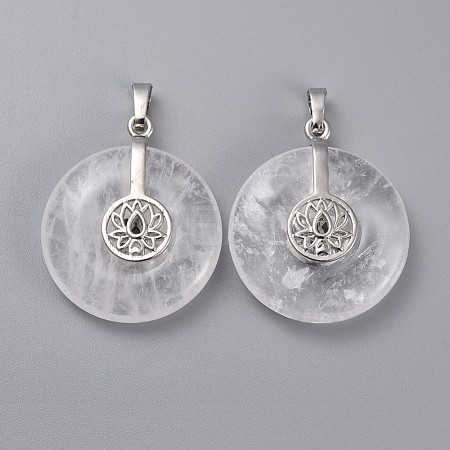 Natural Quartz Crystal Pendants G-F640-B01-1
