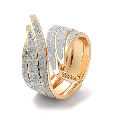 Sparkle Wings Wrap Alloy Cuff Bangles BJEW-C058-05G-02-1