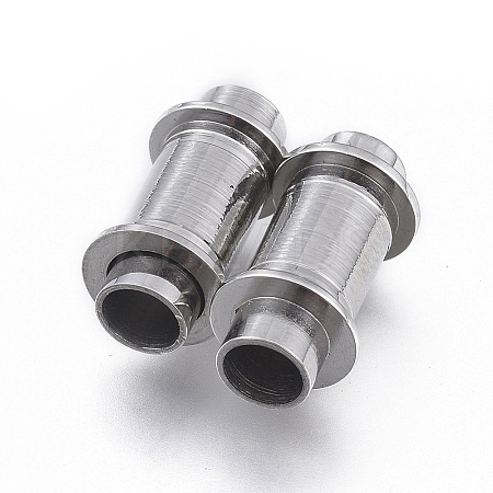 Tarnish Resistant 304 Stainless Steel Magnetic Clasps with Glue-in Ends LS-STAS-D242-29P-A-1