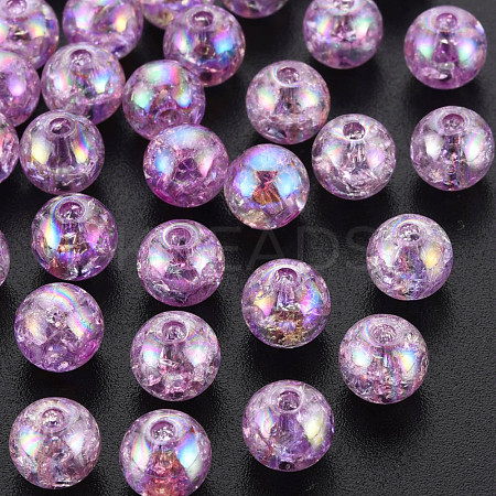 Transparent Crackle Acrylic Beads MACR-S373-66-L01-1