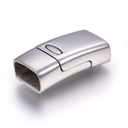 Tarnish Resistant 304 Stainless Steel Magnetic Clasps with Glue-in Ends LS-STAS-E440-39P-1