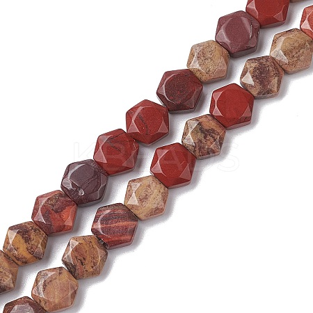 Natural Red Rainbow Jasper Beads Strands G-K359-C09-01-1