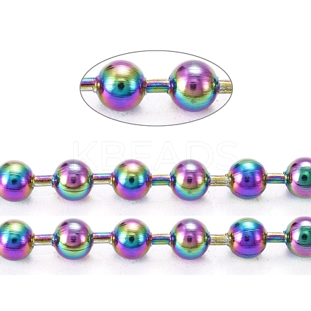 PVD Vacuum Plating 304 Stainless Steel Ball Chains CHS-F009-01F-M-1