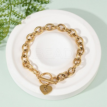 Golden 304 Stainless Steel Charm Bracelets LS-NJEW-K284-01G-R-1