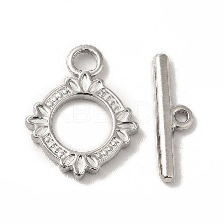 Non-Tarnish 304 Stainless Steel Toggle Clasps STAS-H212-17P-1