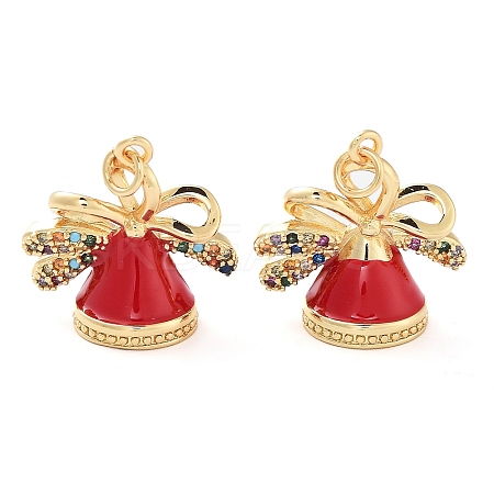 Christmas Theme Rack Plating Brass Pendants KK-M280-11D-G-1