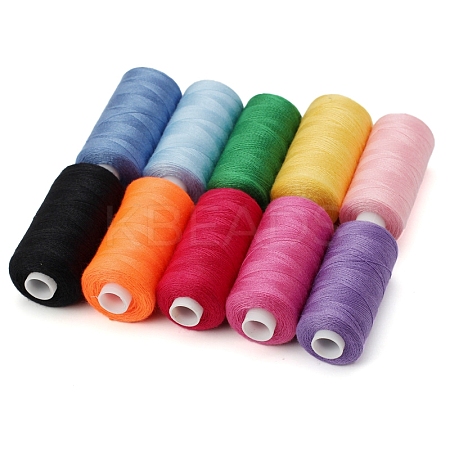 10 Colors Polyester Sewing Thread PW-WG4C286-07-1