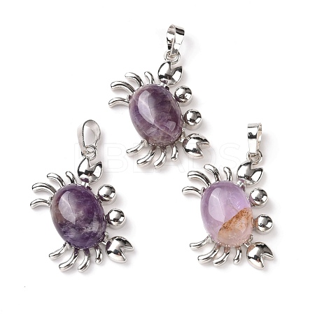 Natural Amethyst Pendants G-D469-01P-01-1