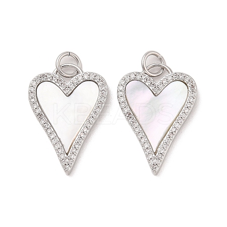 Brass Micro Pave Clear Cubic Zirconia Pendants KK-A207-03P-1