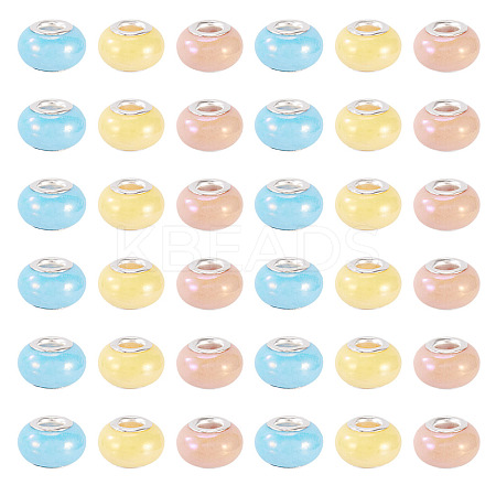 150Pcs Opaque Resin European Beads RESI-TA0004-61B-1