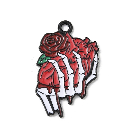 Halloween Alloy Enamel Pendants FIND-G099-01EB-01-1