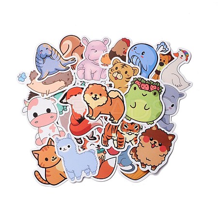Cartoon Animal Theme Paper Stickers Set DIY-M031-44-1