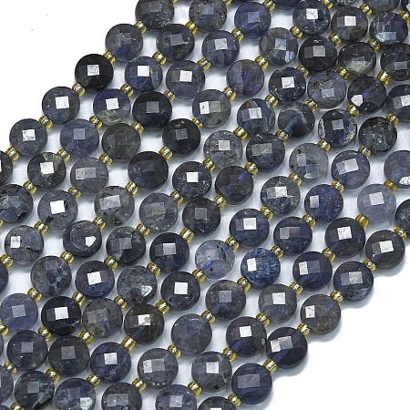 Natural Iolite Beads Strands G-K389-B29-01-1