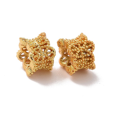 Eco-friendly Brass European Beads KK-D079-09G-1