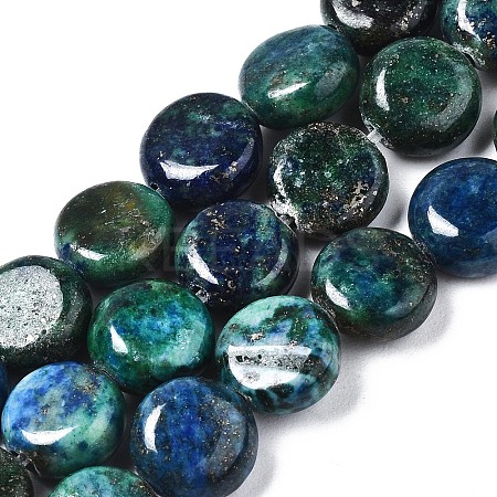 Natural Chrysocolla and Lapis Lazuli Beads Strands X-G-N330-032B-01-1