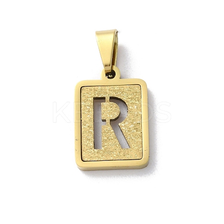 304 Stainless Steel Alphabet Pendants STAS-S152-01G-R-1