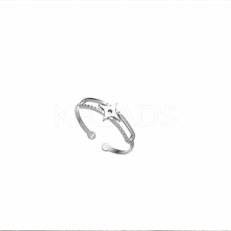DIY fashionable 304 Stainless Steel ring with non fading color PQ6554-6-1