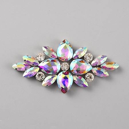 Glass Cabochons(Hot Melt Adhesive On The Back) LS-GGLA-WH0020-18E-1