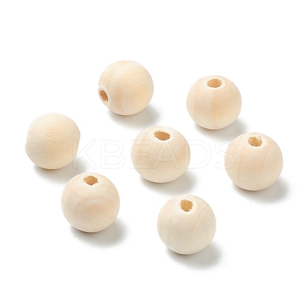 Natural Unfinished Wood Beads WOOD-XCP0001-19G-1