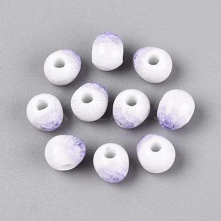 Handmade Crackle Porcelain Beads PORC-Q008-06B-04-1