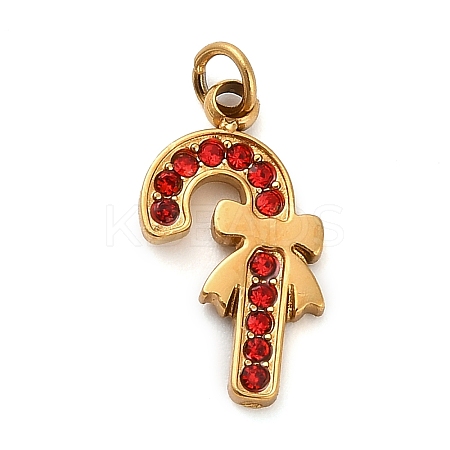 304 Stainless Steel Rhinestone Charms LS-FIND-I062-01G-07-1