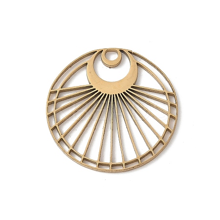 201 Stainless Steel Filigree Pendants STAS-K298-06G-1-1