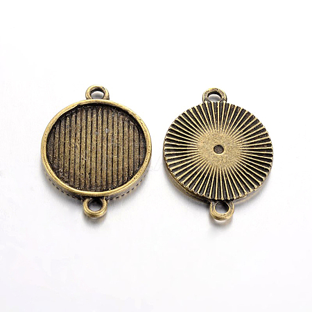 Tibetan Style Cabochon Connector Settings TIBE-A17990-AB-FF-1