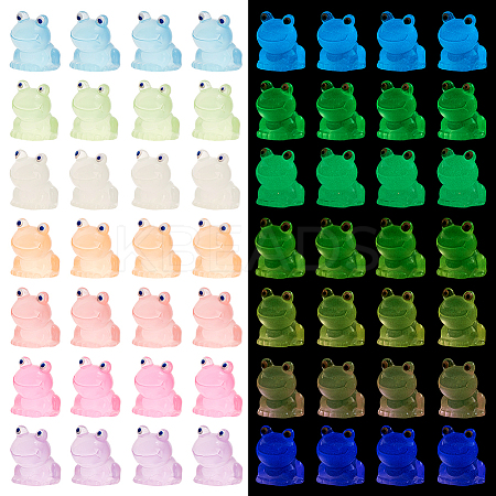 Olycraft 56Pcs 7 Colors Luminous Resin Display Decoration DJEW-OC0001-40-1