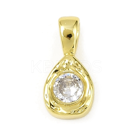Brass Pave Clear Cubic Zirconia Pendants LS-KK-L238-24G-1