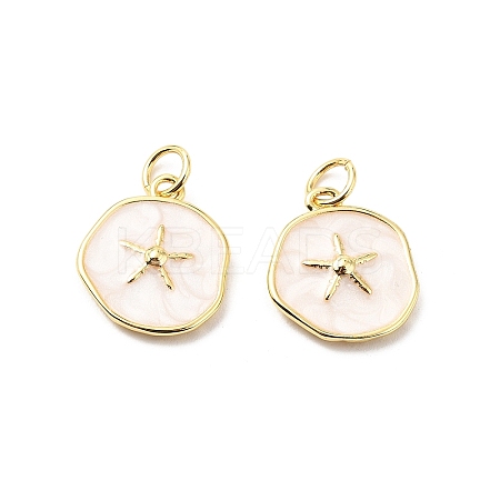 Brass Enamel Charms KK-L237-022G-01-1