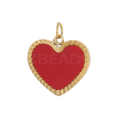 304 Stainless Steel Enamel Pendants STAS-OY005-92G-1