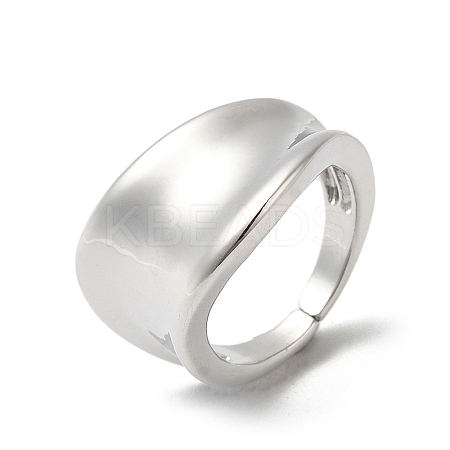 Rack Plating Brass Twist Open Cuff Rings RJEW-E290-04P-1