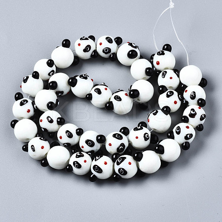 Handmade Bumpy Lampwork Beads Strands LAMP-Q031-001-1