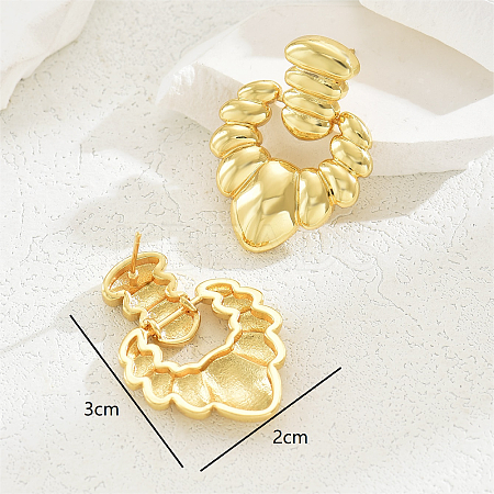 Exaggerated High-end Copper Plated Gold Cloud Earrings for Women Party TS2564-1-1