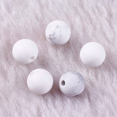 Natural Howlite Beads G-K275-30-6mm-1