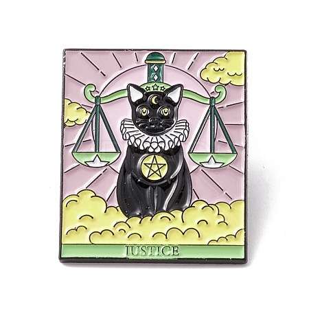 Justice Word Enamel Pin JEWB-H007-17EB-1