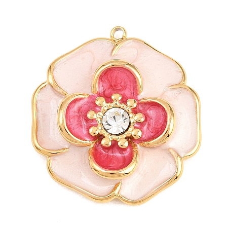 304 Stainless Steel Enamel Pendants STAS-G388-02G-01-1