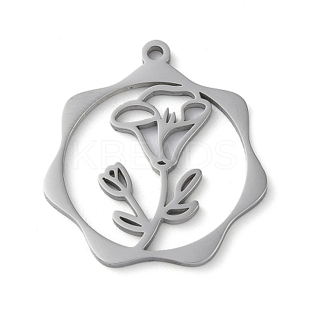 Non-Tarnish 304 Stainless Steel Pendants LS-STAS-P338-01F-P-1