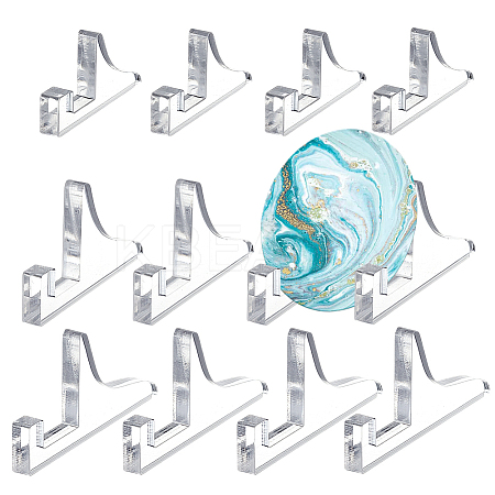 12Pcs 3 Styles Desktop Transparent Acrylic Display Holder for Photo Frame ODIS-GA0001-57-1